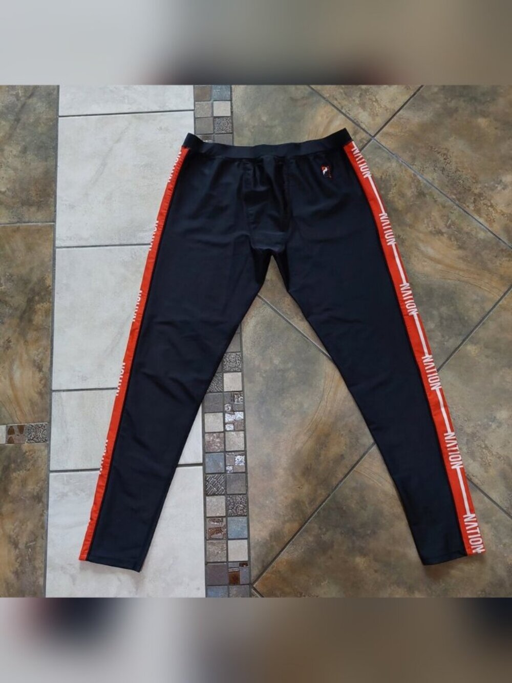 P.E Nation Black Mens Leggings Size L Athleisure